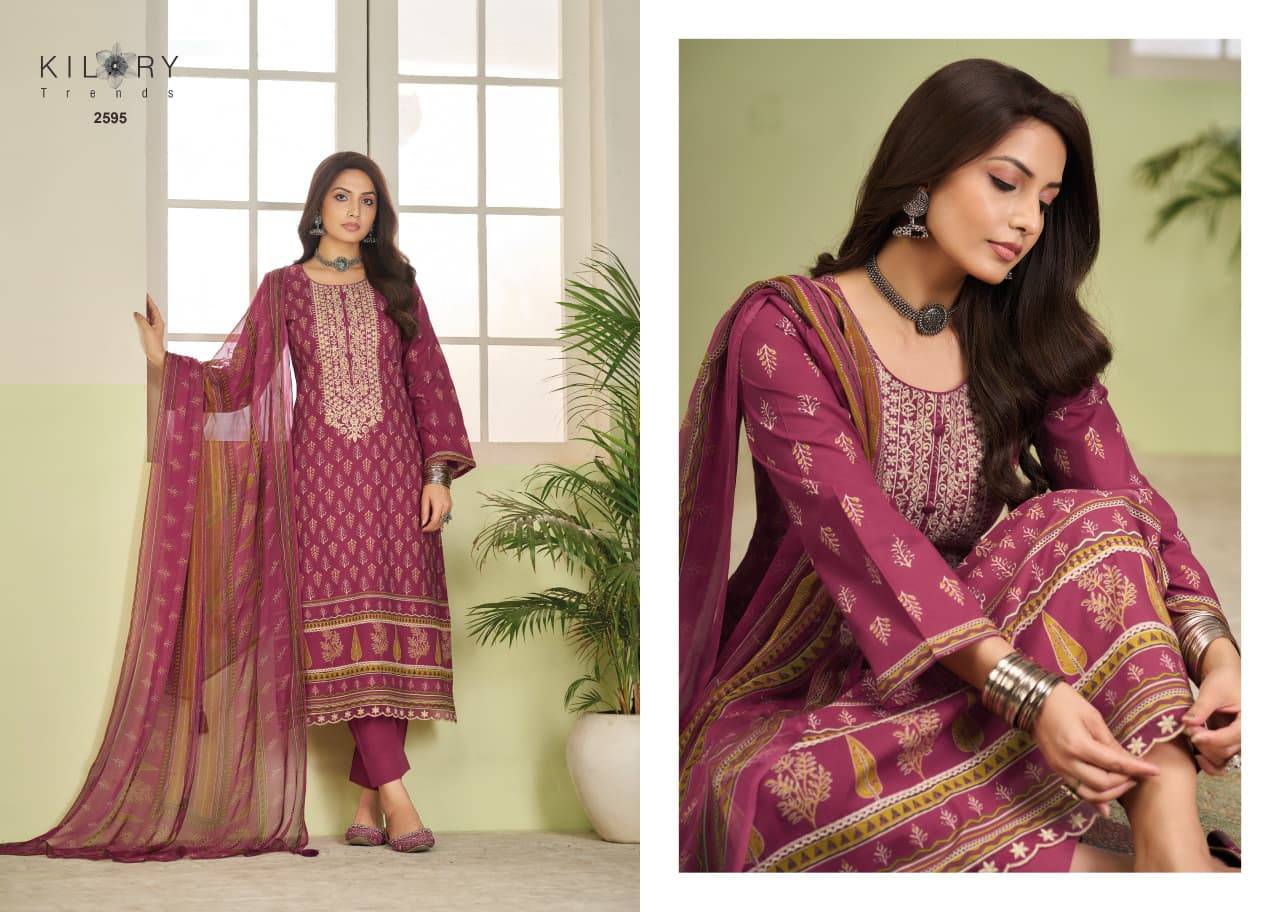 RANGMANCH By KILORY TRENDS 2591 To 2596 Series Stylish Beautiful Colourful PURE LAWN COTTON Dresses At Wholesale Price